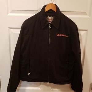 Harley-Davidson Men's Black Zip-Front Jacket